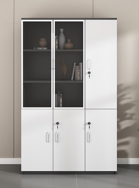 速发GIe文件柜玻璃柜展示办室室书柜经理工文件员公室资料档案