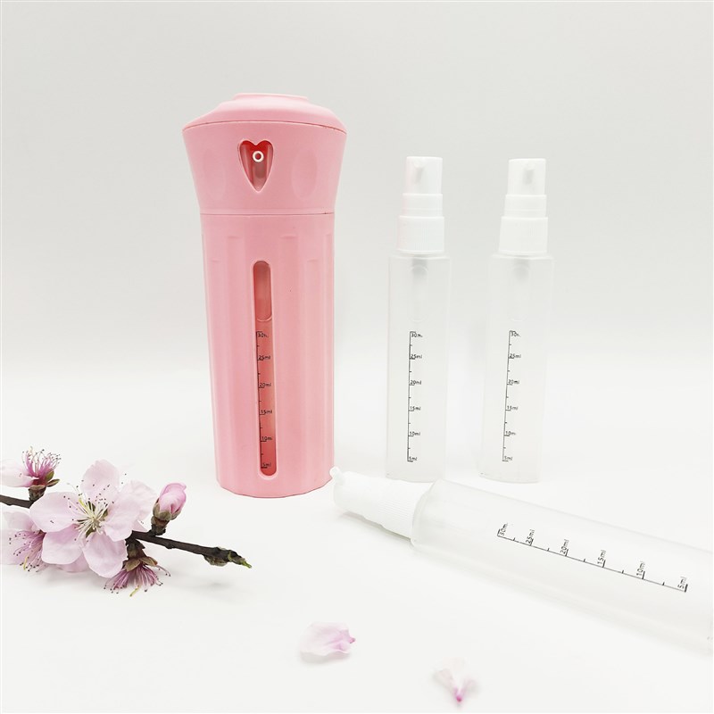 速发旅行乳液分装瓶一妆品旋转四合化收纳瓶便携可登机瓶