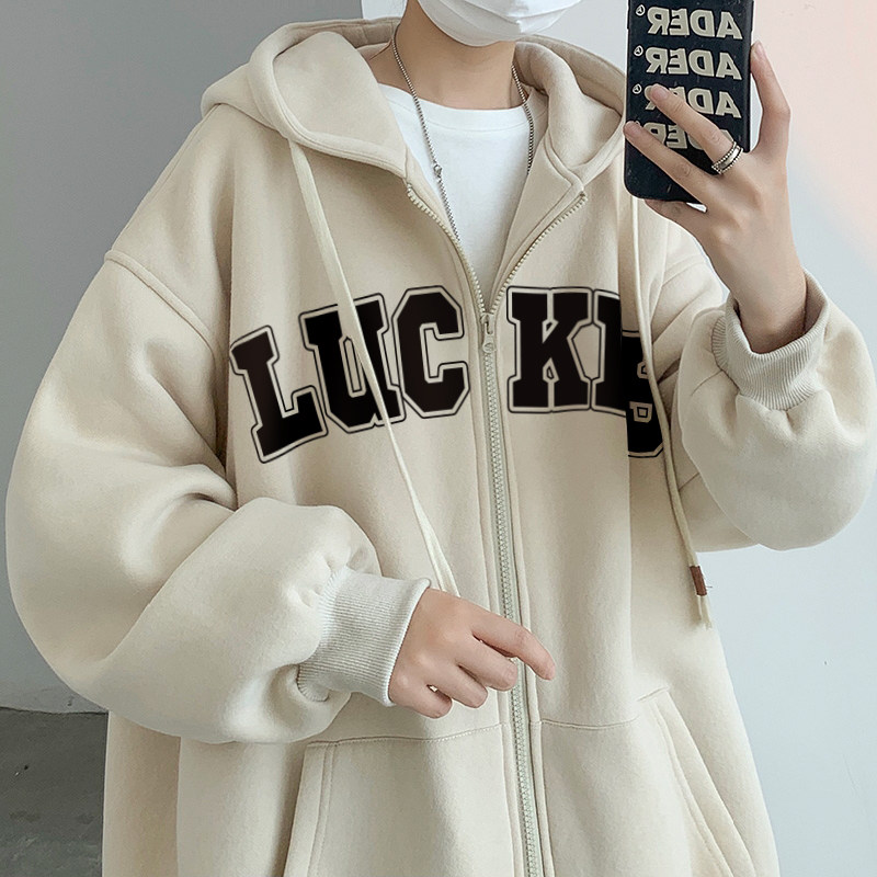 速发山东即墨春天卫衣2生外套开衫学024新中春宽松连帽款长款冬