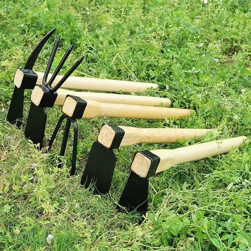 花锄草锄钉耙子木柄小锄头园林农具农用园艺工具种菜锄镐户外包邮