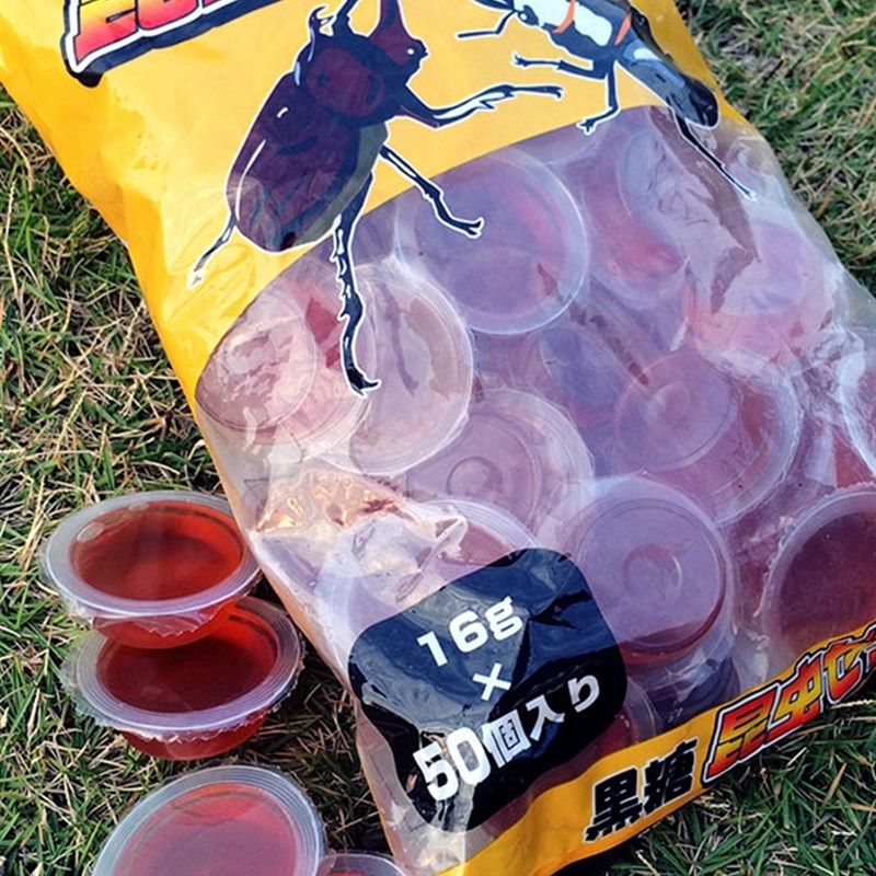 极速甲虫果冻独角仙锹甲饲料蛋白黑糖蚂蚁食物昆虫宠物成虫吃的带