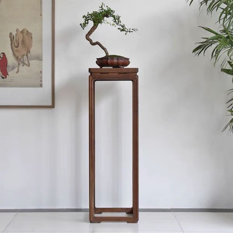 花架置物架叙木新中式黑胡桃实木花几榆木简约客厅花盆架盆景架厂