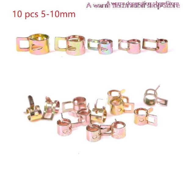 10Pcs/set Spring Band Fuel Hose Clips Silicone Pipe Clamp