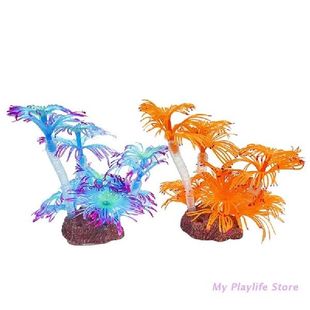 Silicone Coral Ornaments Aquarium Decor Artificial Coral