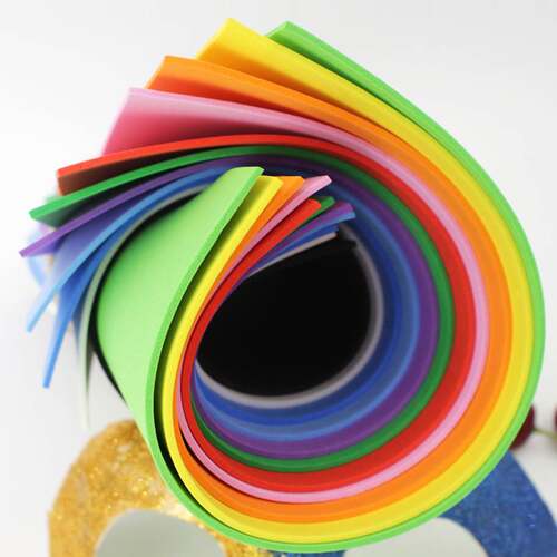 极速彩色海绵纸A4厚2mm 泡沫纸海棉闪光橡塑纸幼儿园儿童diy手工