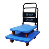 厂销静音平板车手推车四轮小推车拉货车折叠可携式 搬运车小推车轻