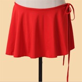 新款 广场舞蹈裙舞蹈练功裙舞蹈半截裙子拉丁系带舞蹈一片裙半身裙