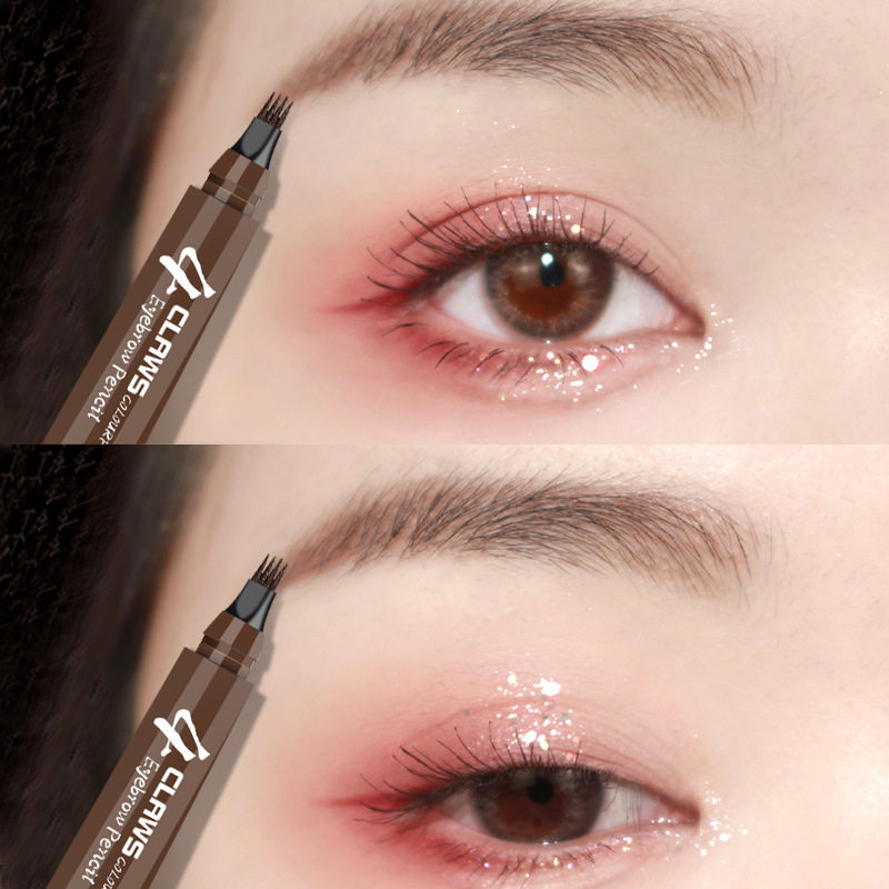 好货李佳琪推荐四叉眉笔防水防汗持久不掉色野生眉液体水眉笔根根