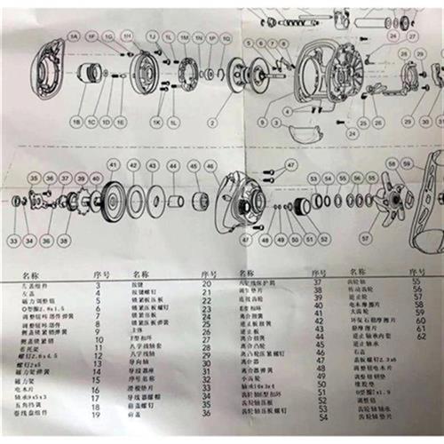 极速新品小黄轮配件零件原厂麻花棒离合齿H轮钓三秋水滴轮卸力扳