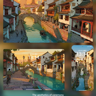 16张水墨江南时光里诗意栖居4K8K高清壁纸iPhone手机iPad平板电脑