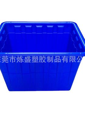 蓝色100L加厚400升塑料水箱石浦牛筋水产养殖300方形储水箱周转箱