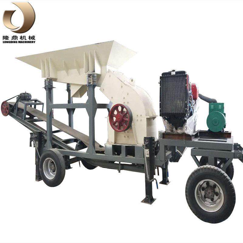 小型移动式制砂机 建筑垃圾锤式破碎机 多功能大型移动制砂破碎机