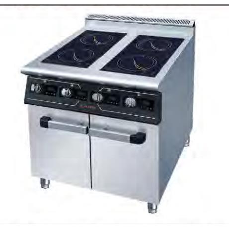 V7-IC-4四头电磁炉连柜座商用大功率电磁炉煲仔炉3.5kw直销