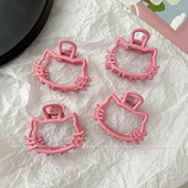 可爱卡通哈喽kitty少女心金属抓夹高颜值发夹后脑勺鲨鱼夹凯蒂猫