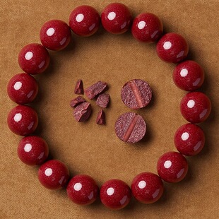 真品朱砂手串女款高纯度原矿珠砂手链本命年护身符正品官方旗舰店