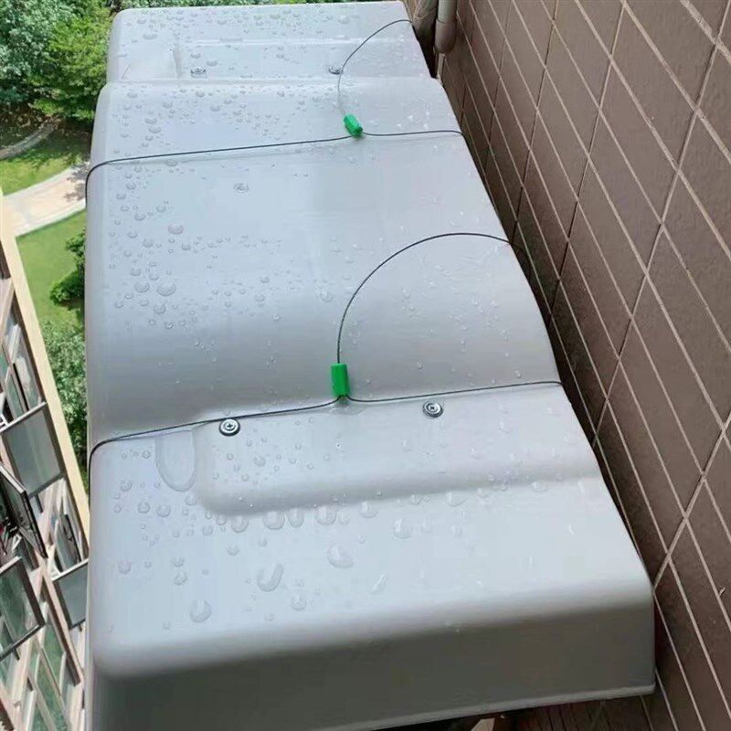 现货速发空调外机牀包防雨防晒主机外挂机罩盖板中央不锈钢防护罩