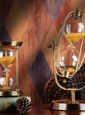 速发轻奢时光沙漏计品器办时室软装饰公金属摆件减压生日礼物