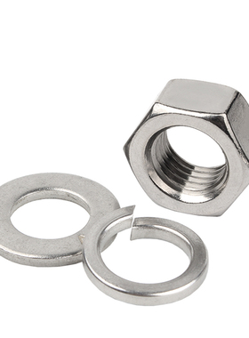速发04/6/钢01不锈2六角螺母套装平垫片弹垫组合螺丝帽M4M5M6M0