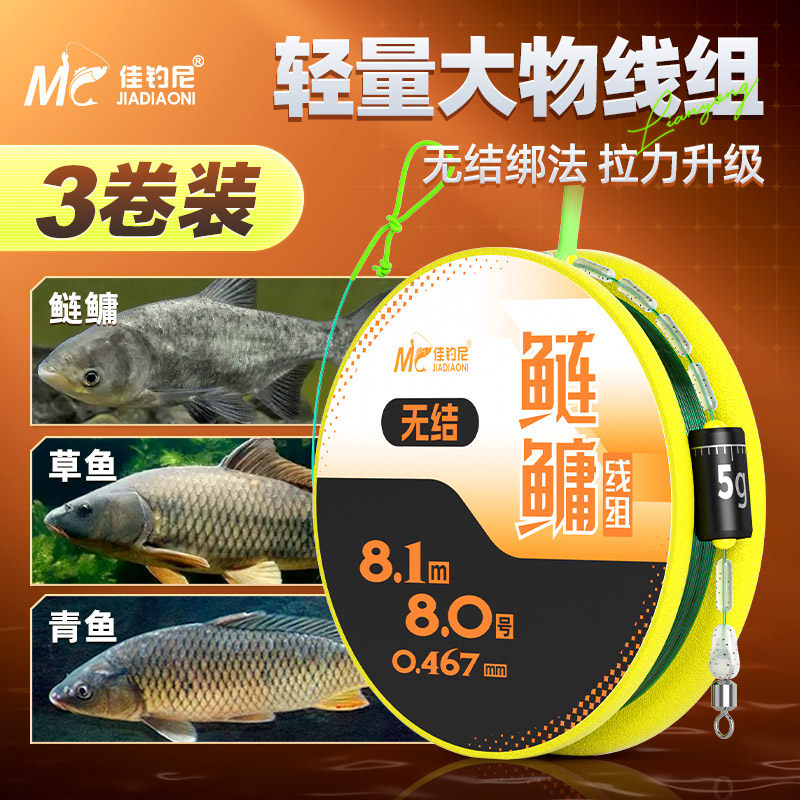 速发佳草尼无结大物线组成品主线组全套青鱼钓鱼物鳙巨鲢专用