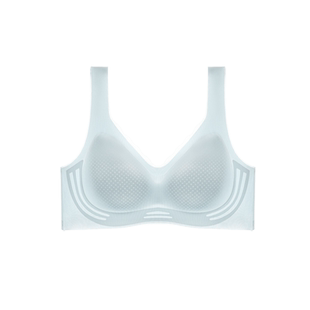 如吻黑天鹅超薄款冰丝内衣女透气一片式美背无痕无钢圈背心式文胸