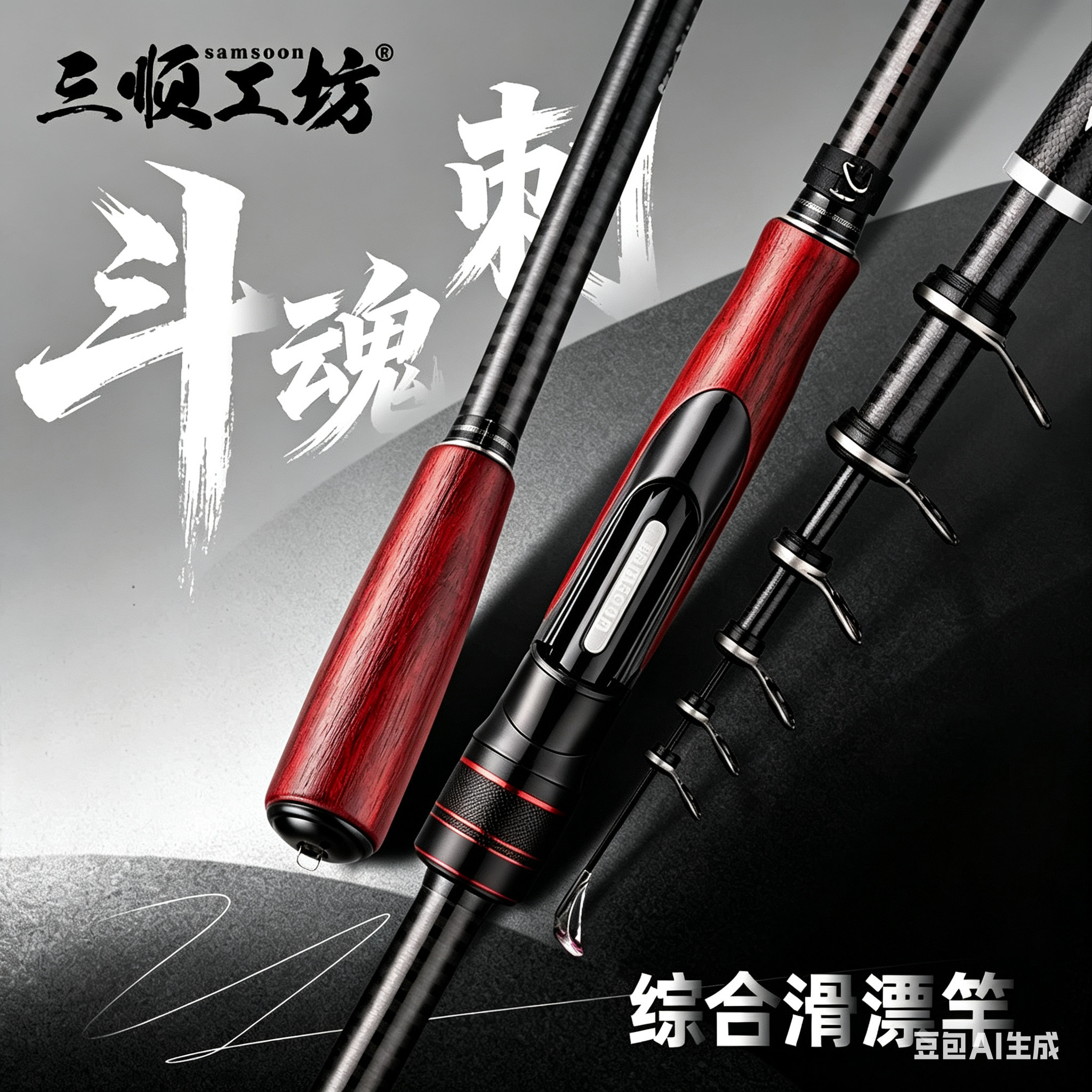 三顺工坊斗魂-刺刀滑漂竿矶钓竿