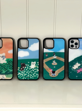 mazzzzy韩国代购正品“ins风英文字母”黑边滴胶壳iPhone17promax手机壳air苹果15pm/16pro壳14Pro防摔17pro