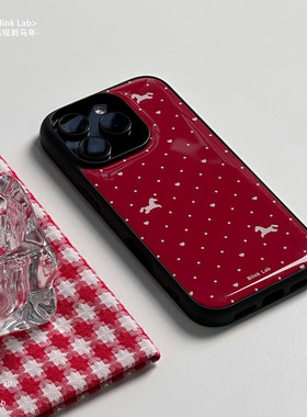 SecretRoom秋冬新年ins风【红色小马波点】iPhone17promax手机壳创意适用于苹果16pro个性15pm简约14Pro/13