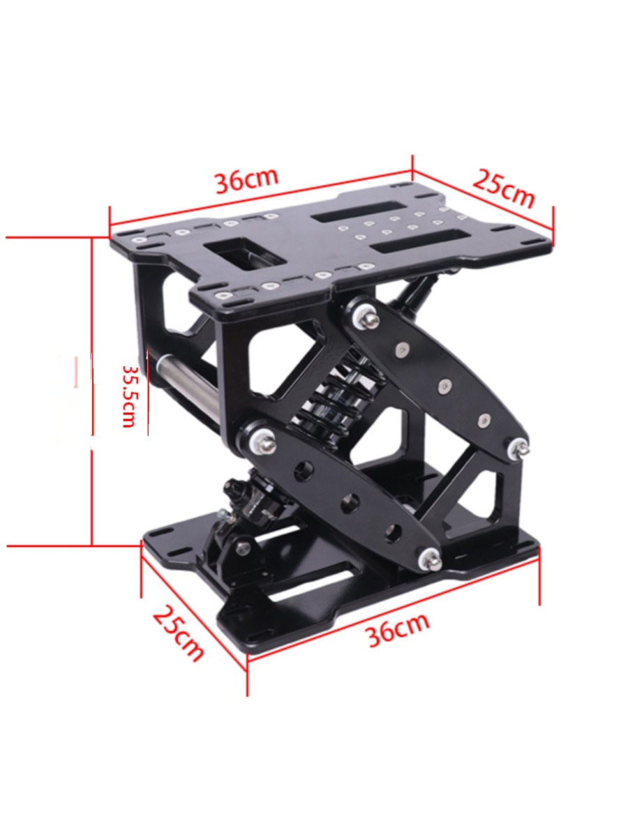 促座椅手动升降腿房车轮船游艇座椅铝合金底座支架黑色方形支撑新