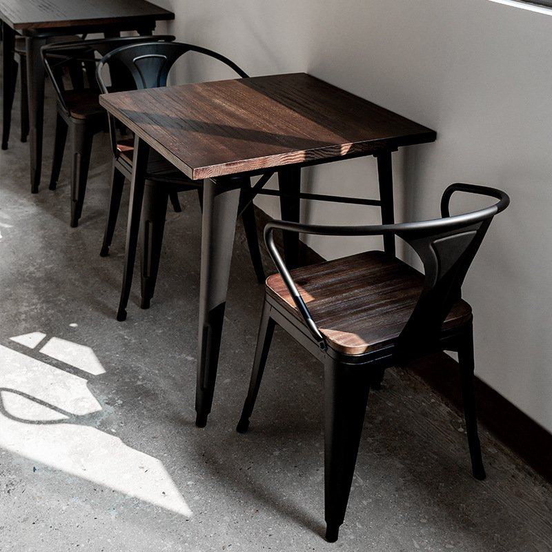 美式实木餐厅烧烤餐桌椅复古奶茶店饭店咖啡厅工业风音乐餐吧桌椅,住宅家具,实木餐桌,淘宝优惠券,粉丝福利购,淘宝优惠卷