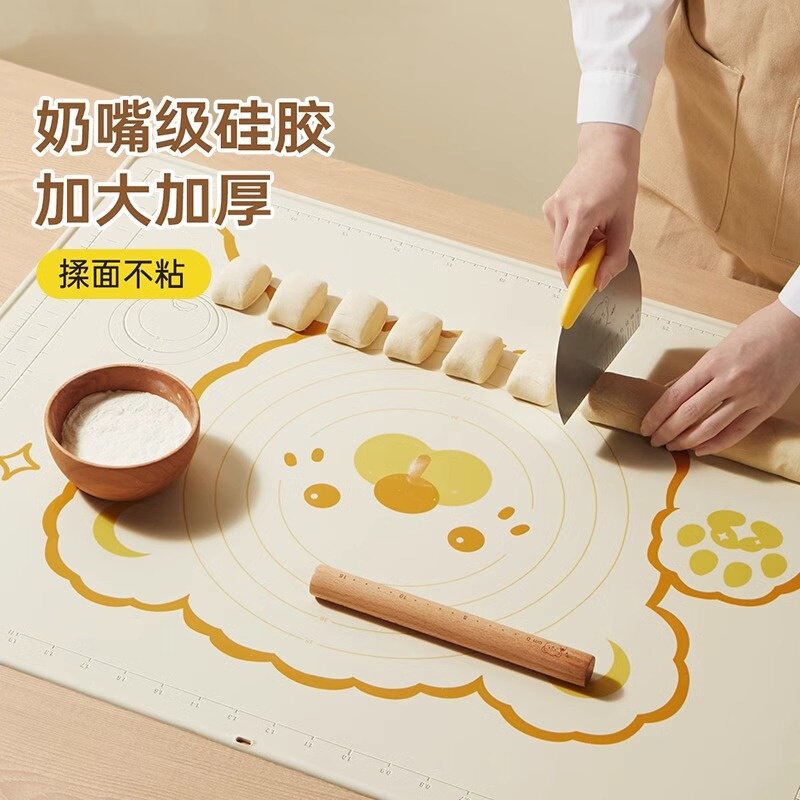 日本进口揉面垫加厚食品级硅胶面板面点擀面垫和面垫家用烘焙和面