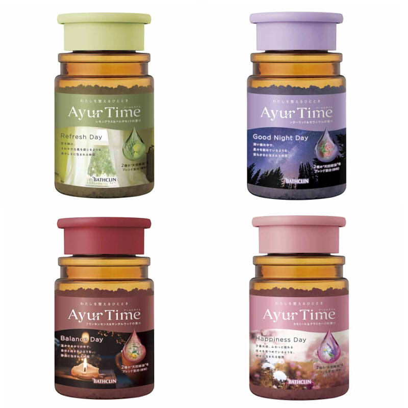 日本原装进口巴斯克林AyurTime精油海盐颗粒舒缓放松泡澡浴盐520g