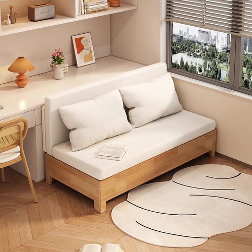 实木沙发床多功能两用可折叠床小户型客厅书房伸缩单双人新款沙发