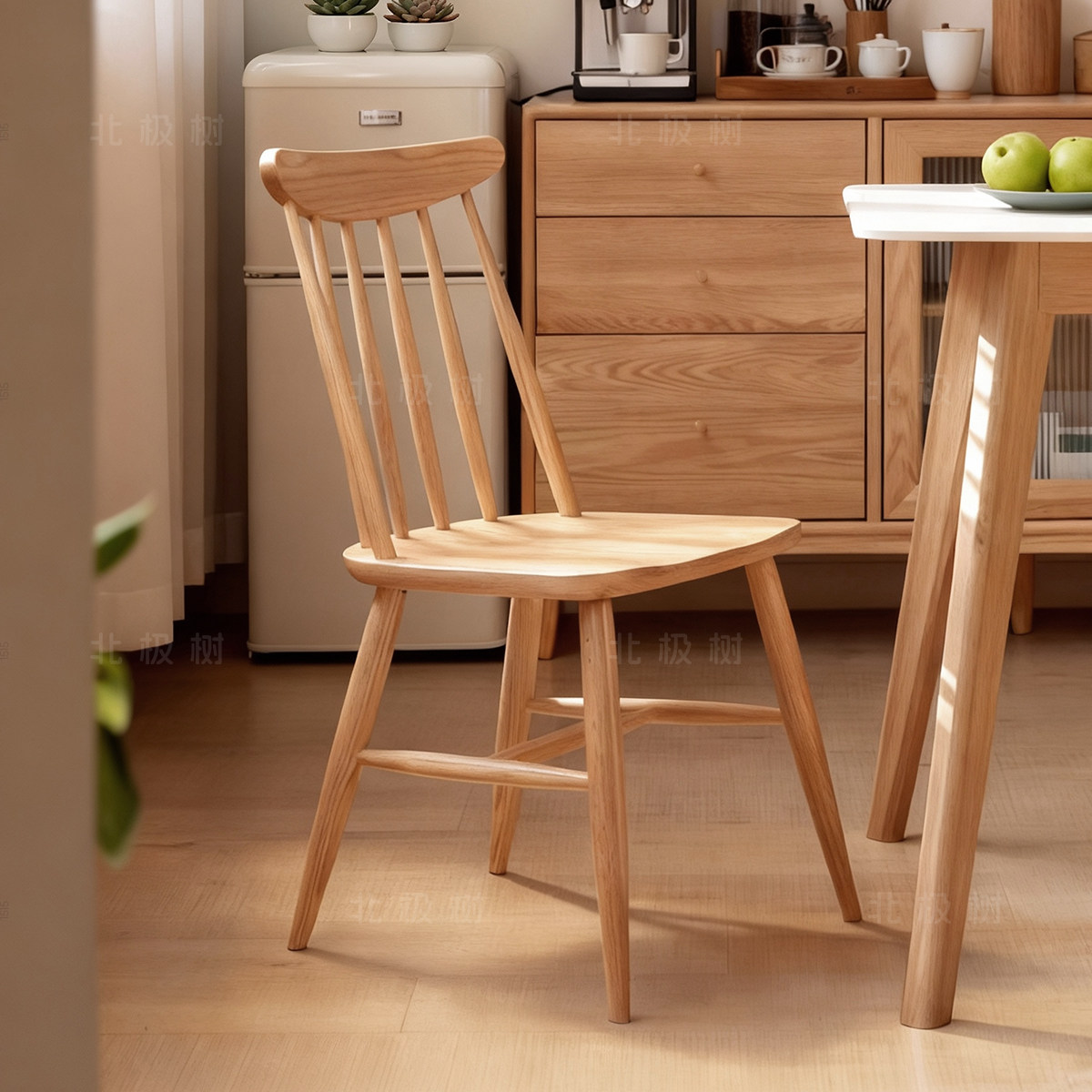 实木餐椅原木风温莎椅
