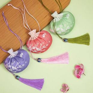 梅花宫廷香包空配袋汉服零钱包车载挂件梅花清流新苏香饰囊