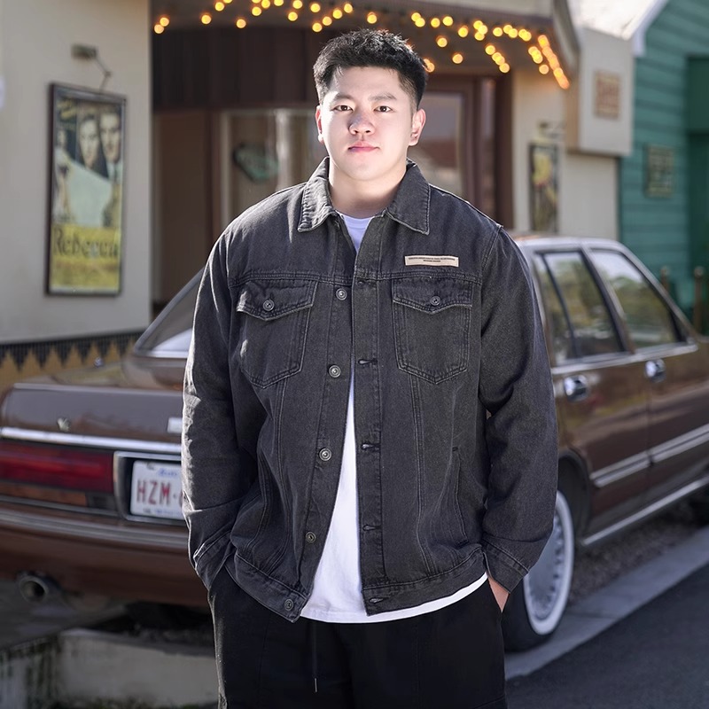 宽松休闲时尚夹克水洗牛仔外套