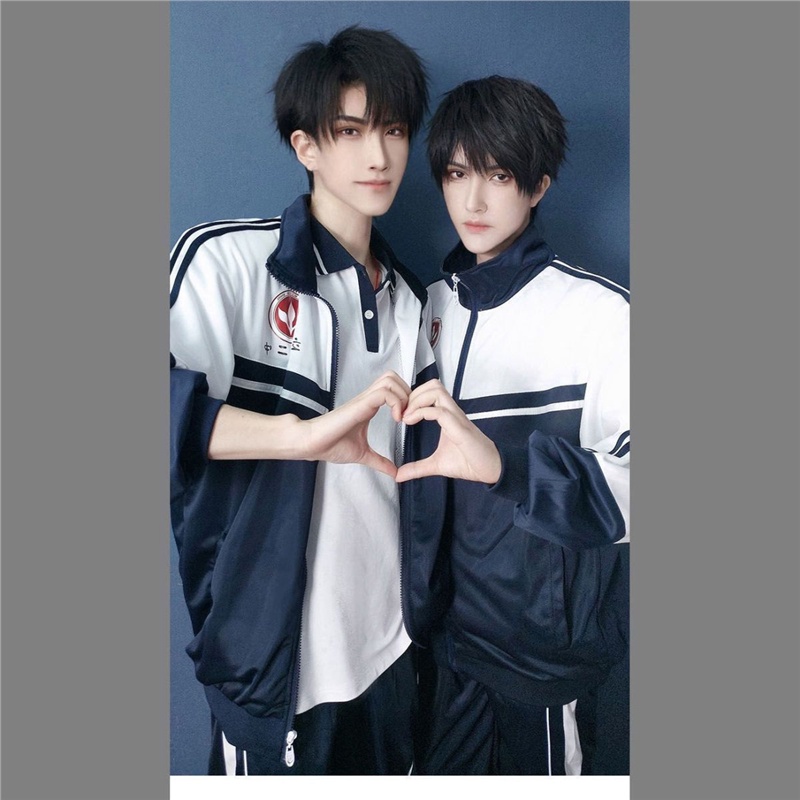 伪装学渣cos贺朝谢俞朝俞同款校服动漫cosplay服装新中式立阳二中