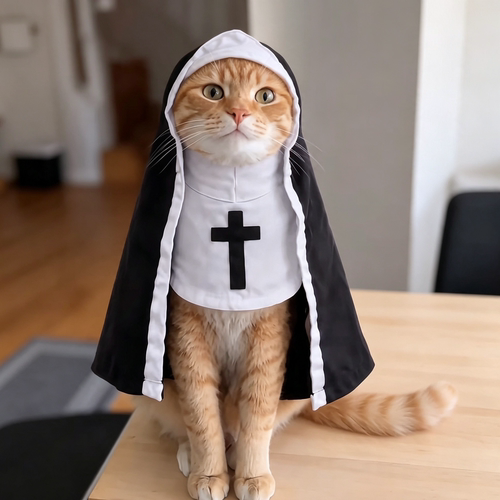 猫咪修女战袍，万圣节氛围感拉满