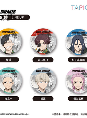 【TAPIOCA现货】WIND BREAKER 防风铃周边白瓷闪底马口铁吧唧徽章