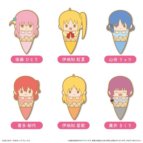 【TAPIOCA现货】孤独摇滚 周边 冰淇淋金属徽章 （全6种）盲盒