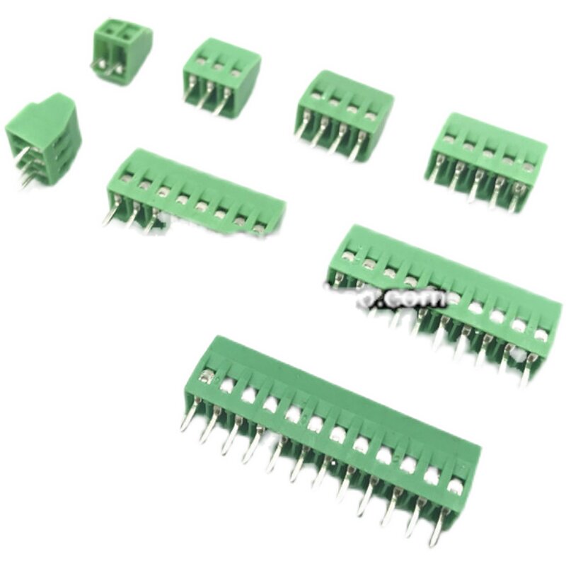 极速厂家螺钉式PCB接线端子EX/MF/KF128-2.54mm小间距 绿色接线柱