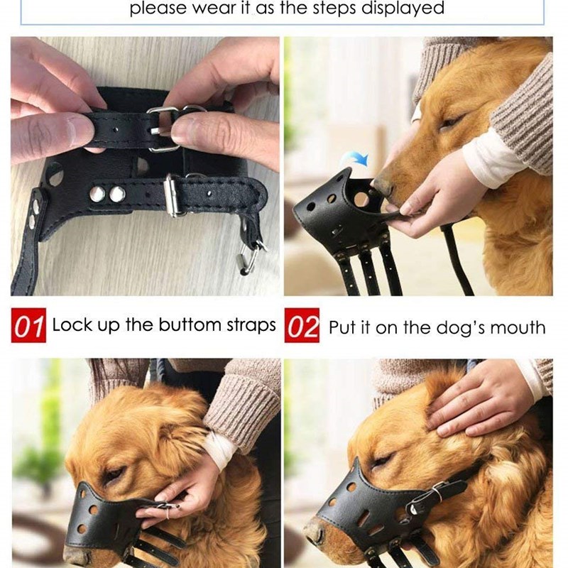 狗嘴套防咬防叫口罩大中小型犬泰迪金毛阿拉斯加萨摩耶包邮真皮