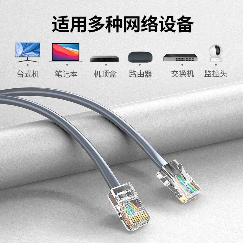 绿联网线整箱100米300m超五类6六类千兆纯铜电脑双萤幕蔽工程家用