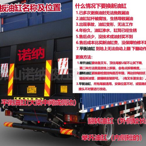 好货新品汽车尾板油缸 凯卓立 牛力广B利捷 三能特力煌 巨人举升
