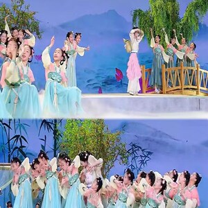 儿童古典舞阮郎归初夏演出服中国风汉唐舞女汉服古装裙飘逸舞蹈服
