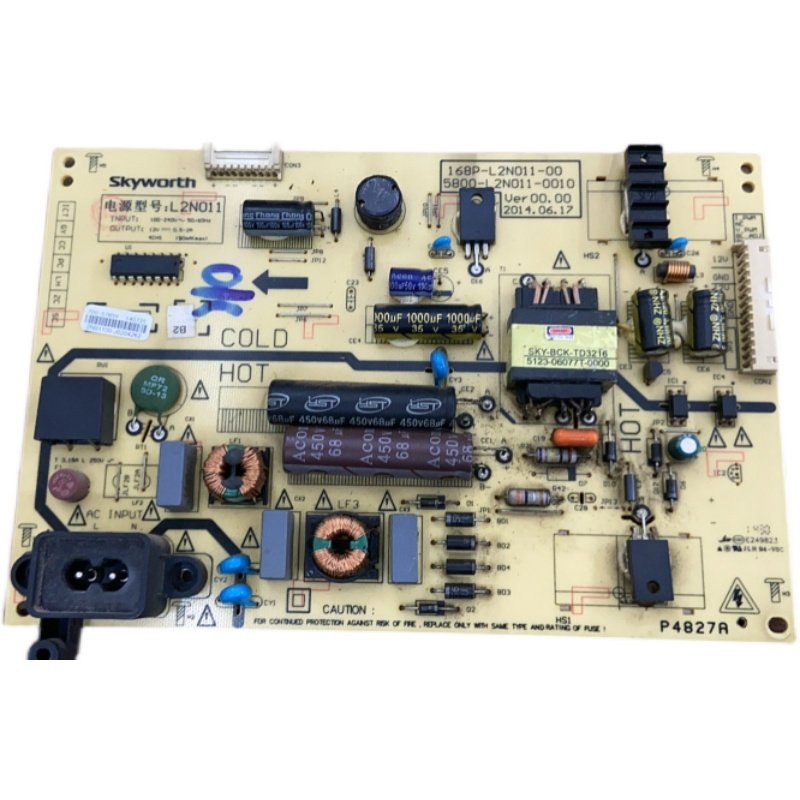 创维32E510E 电源板号5800-L2N011-0000 0010 168P-L2N011-00