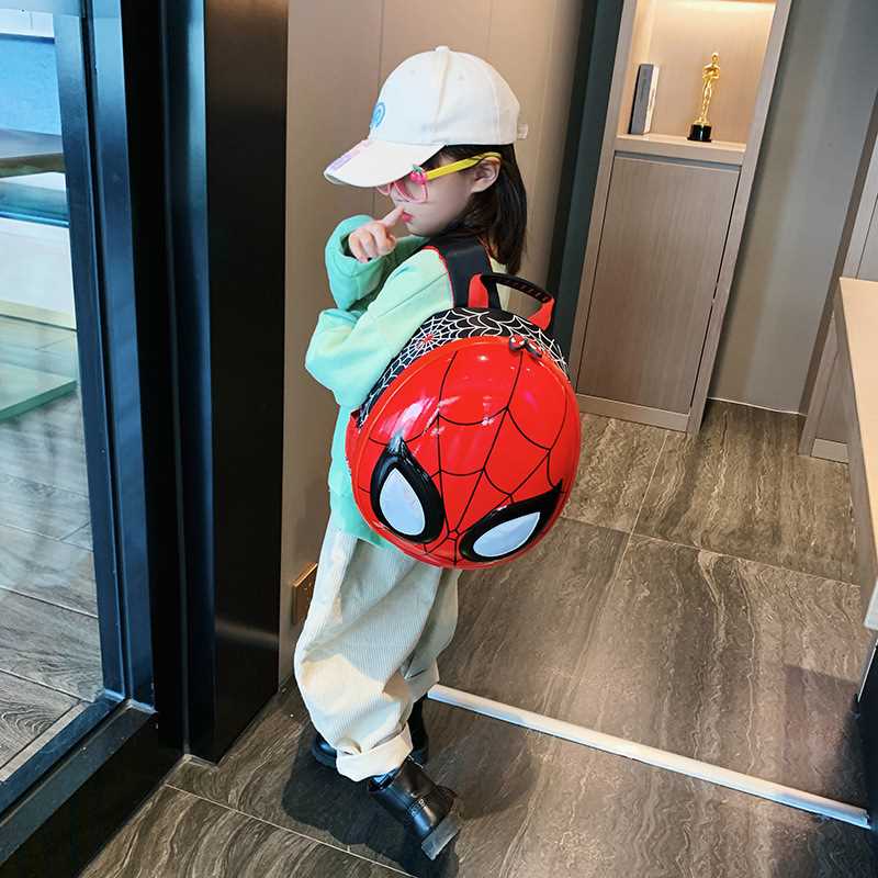 蜘蛛人儿童书包卡通幼儿园3-6岁蛋壳可爱百搭男童双肩揹包22新款