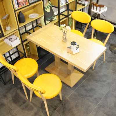 好货爆快餐桌椅组合早餐小吃奶茶店吧餐餐饮餐厅简约店饭店面椅子