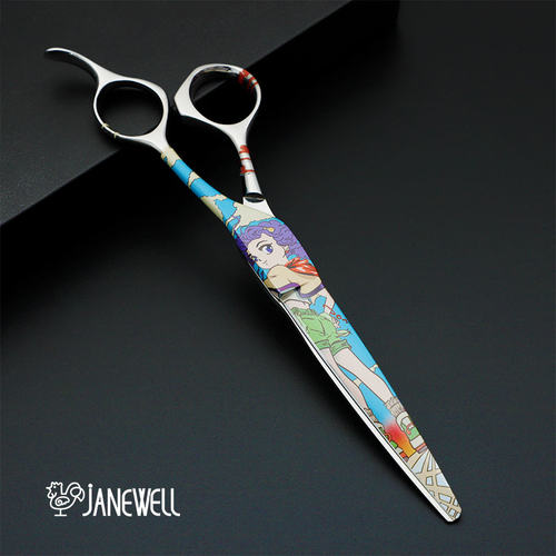 极速厂家鸡牌专业美发剪刀理髲店发型师专用理髲剪刀干湿两用平剪