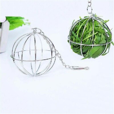 1pcs Stainless Steel Grass Rack Ball For Rabbit Guinea Pig