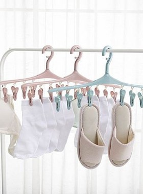 Multifunctional cool clothes hanger clip bask in domestic